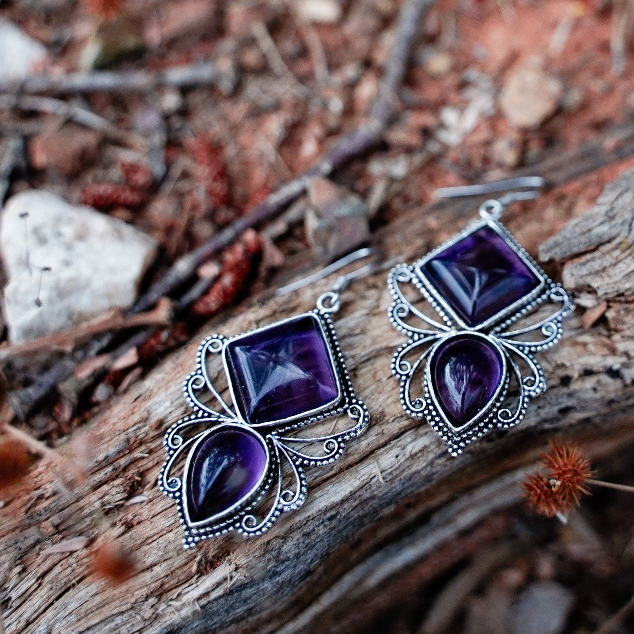 Purple Butterfly Earrings | Lit & Adorn